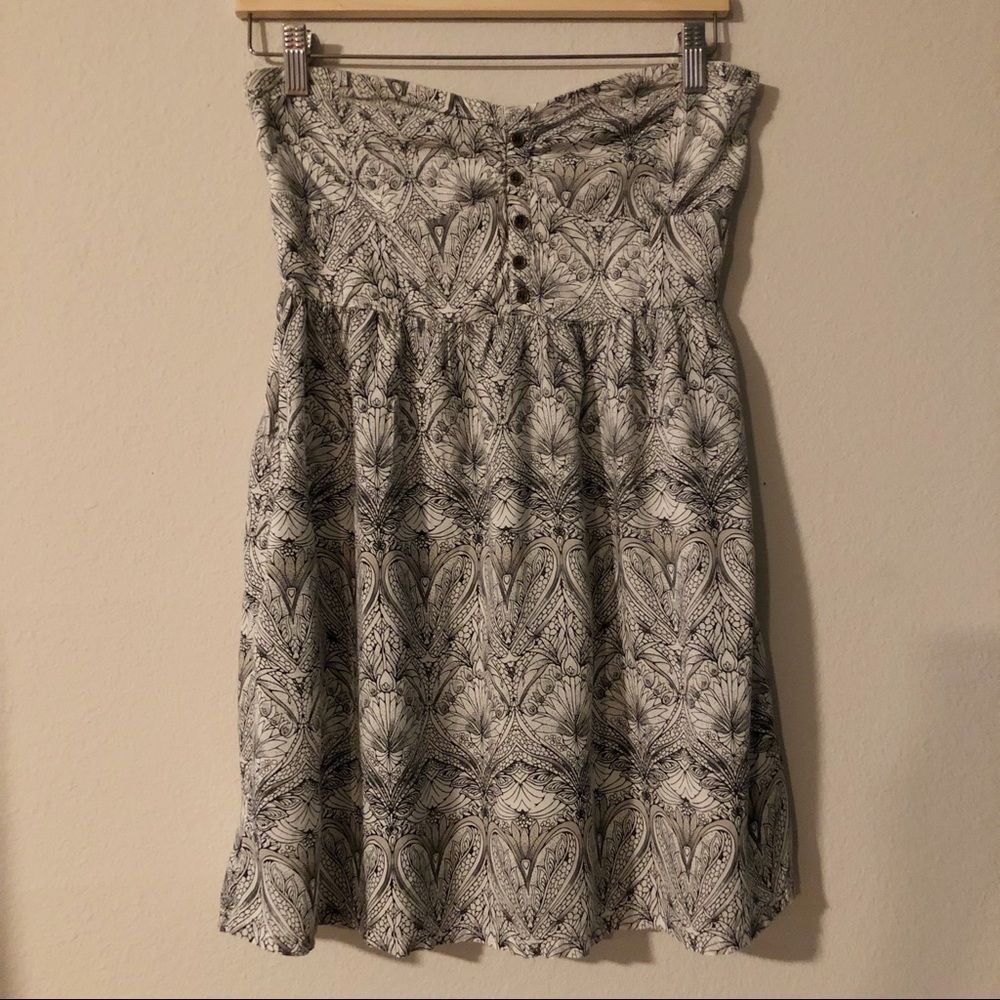 O’NEILL strapless patterned empire waist dress